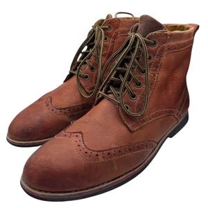 Men's Brown Vegan “Leather” Boots - Size 6.5